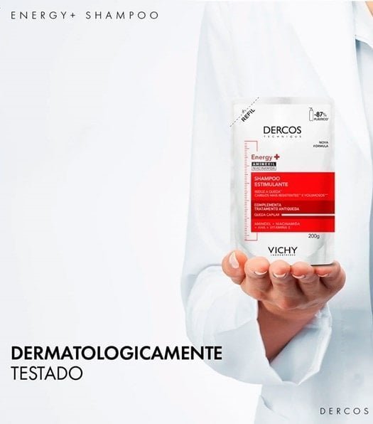 DERCOS Shampoo Estimulante Antiqueda Refil Energy+ 200g - Imagem 9